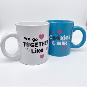 Set of 2 Oreo Mugs We Go Together Like Cookies and Milk Limited Edition Mint